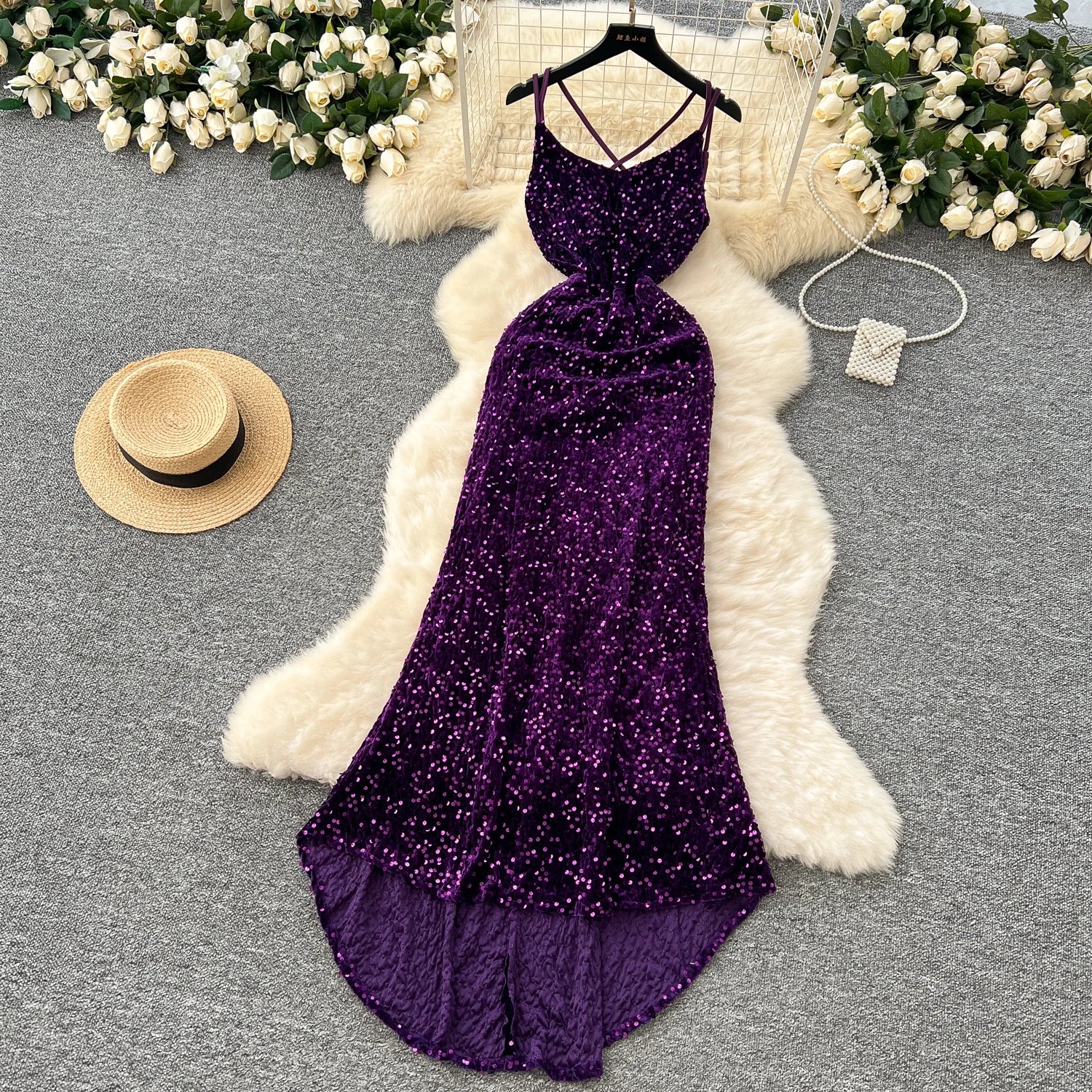 Luxury Backless Sequins Bodycon Dress for Women - Image 23