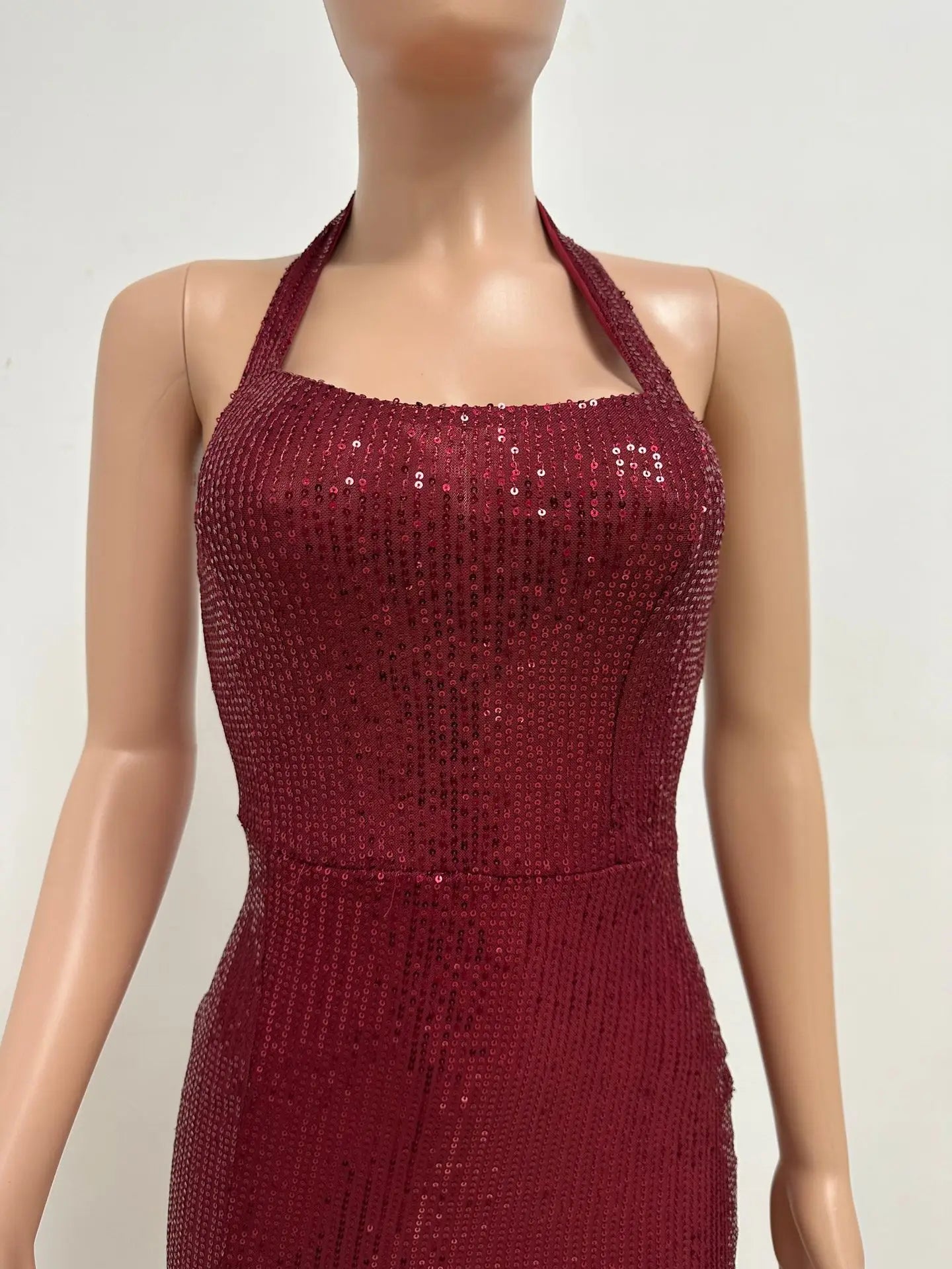 Elegant Criss-Cross Long Sleeve Evening Dress for Women - Image 148