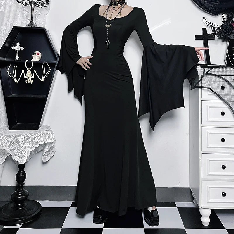 Women's Gothic Long Dress for Daily Outdoor Style - Image 5