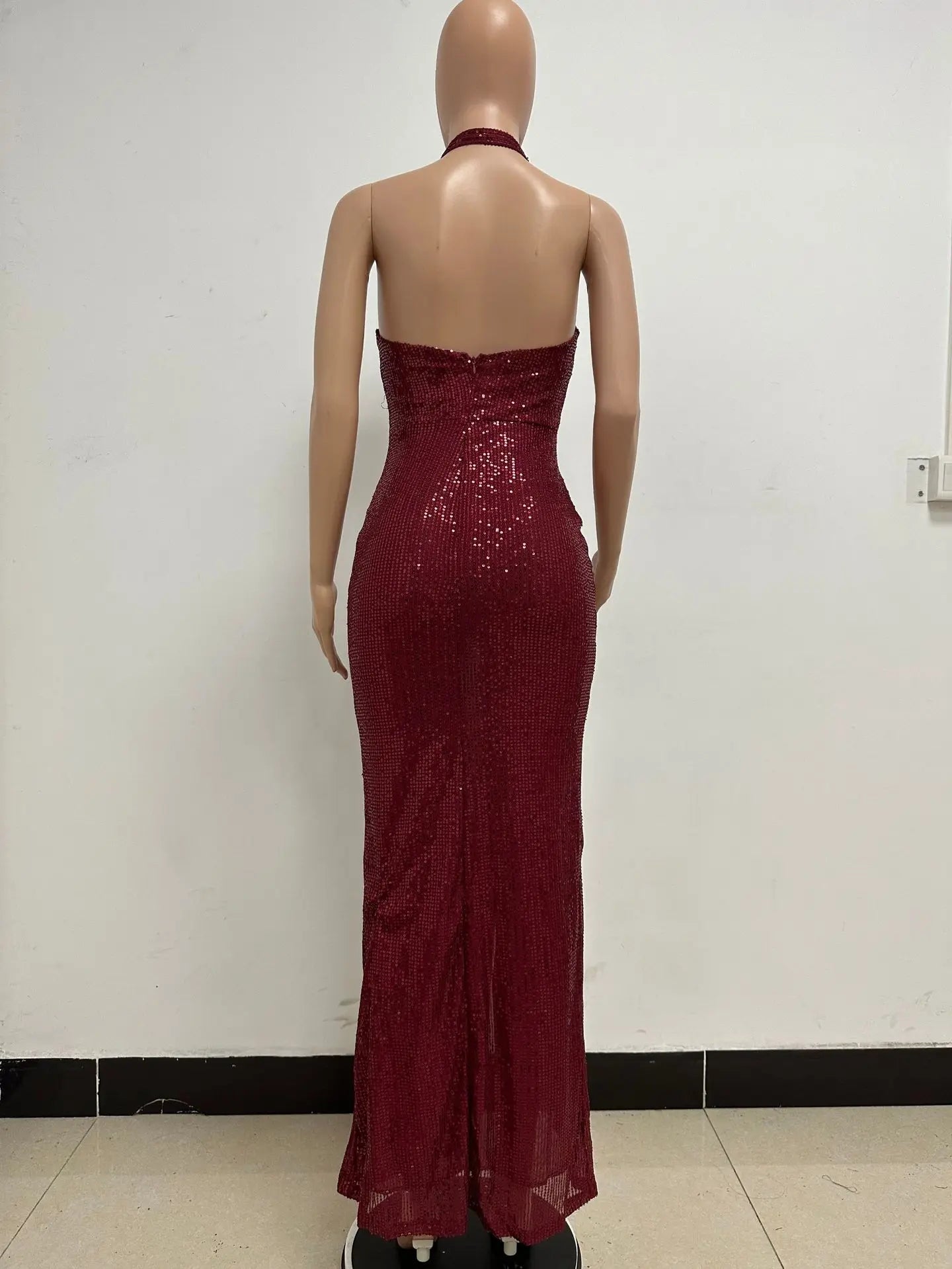 Elegant Criss-Cross Long Sleeve Evening Dress for Women - Image 146