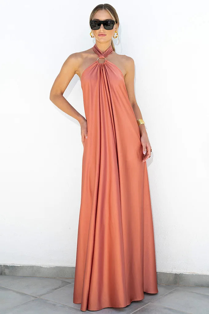 Solid Color Women's Casual Irregular Hem Dress - Image 16