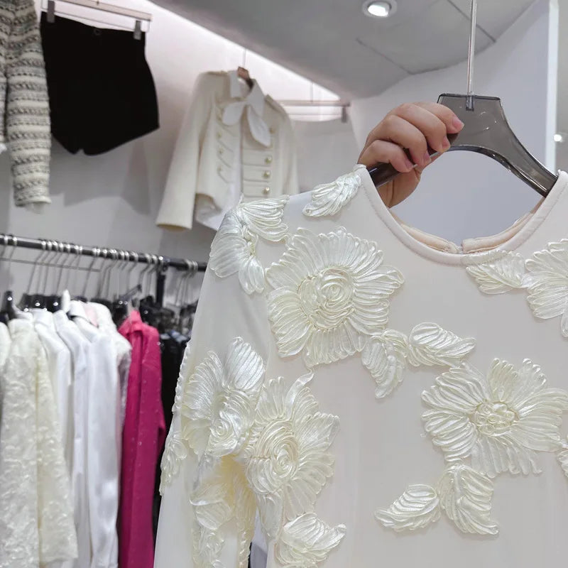 Vintage Backless Embroidered Flare Sleeve Women's Dress - Image 11