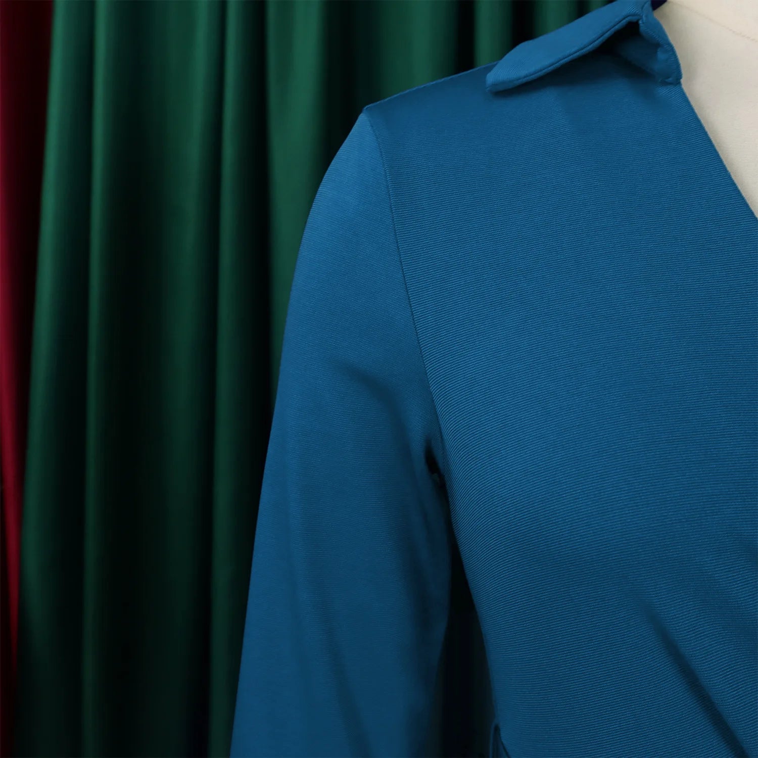 Chic Women's Autumn Lapel Solid Color Swing Dress - Image 16