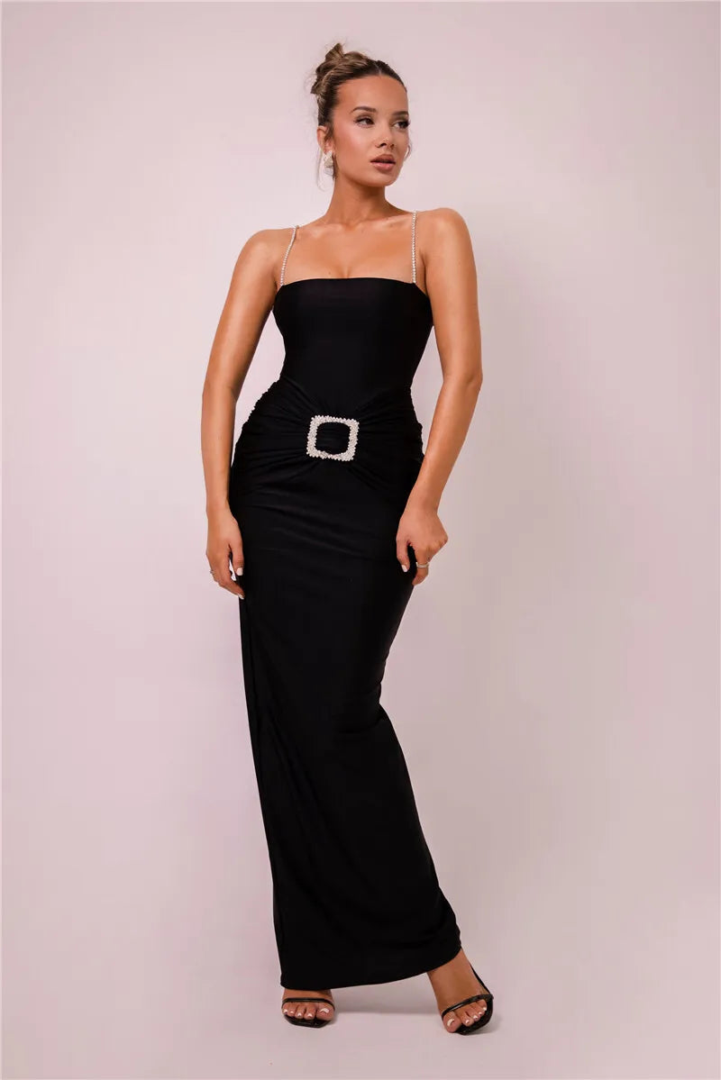 Elegant Backless Glitter Maxi Dress for Women - Image 15
