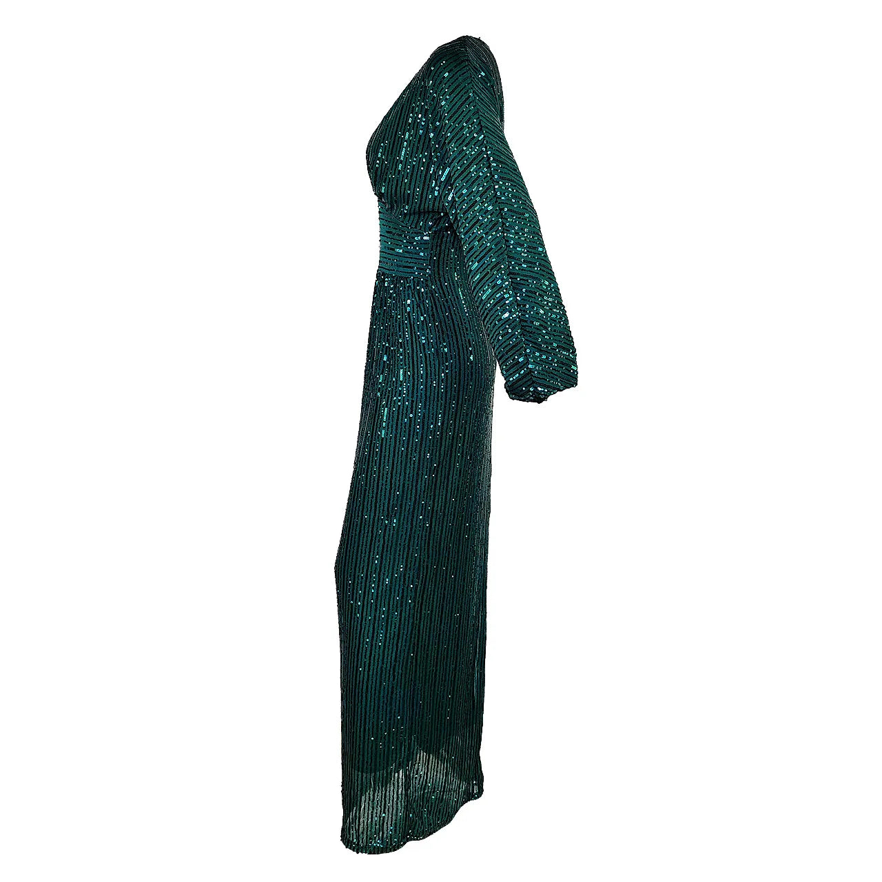 Elegant V-Neck A-Line Sequins Evening Dress for Women - Image 54