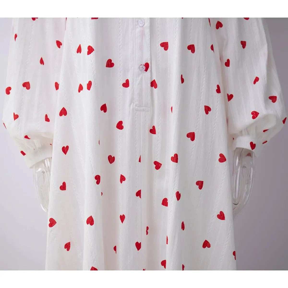Women's Vintage A-Line Heart Print Cotton Summer Dress - Image 16