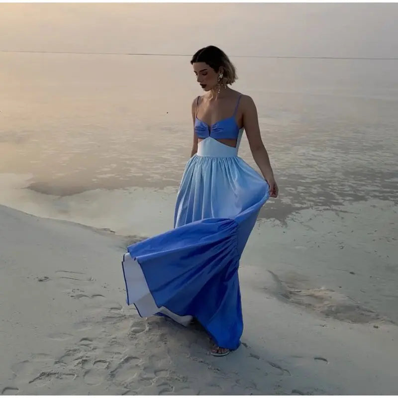 Elegant Backless Hollow Out Summer Dress for Women - Image 11