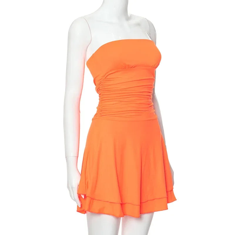 Off-Shoulder Ruffled Bodycon Mini Dress for Women - Image 14