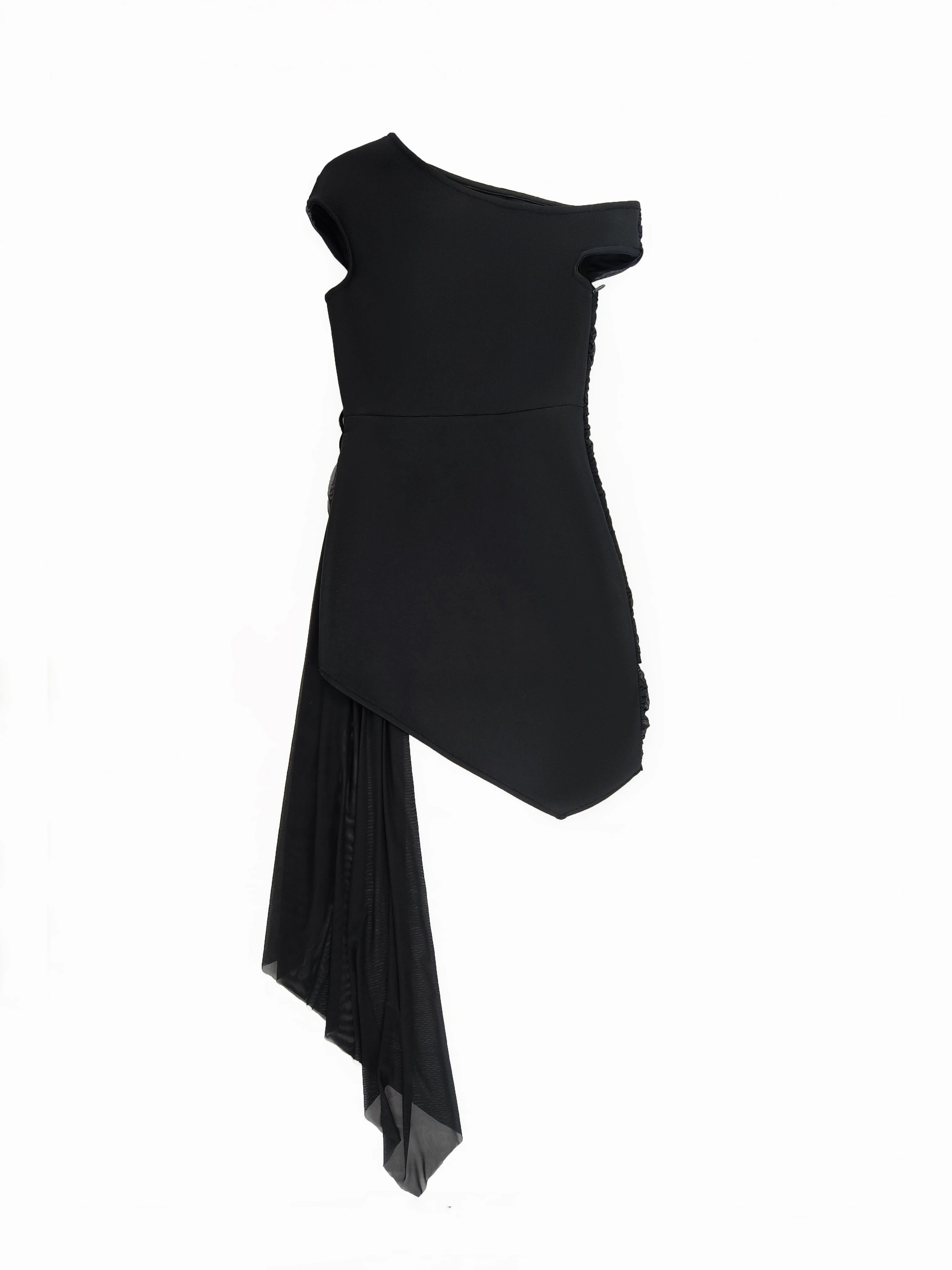 Elegant Black One-Shoulder Bodycon Dress for Formal Events - Image 17