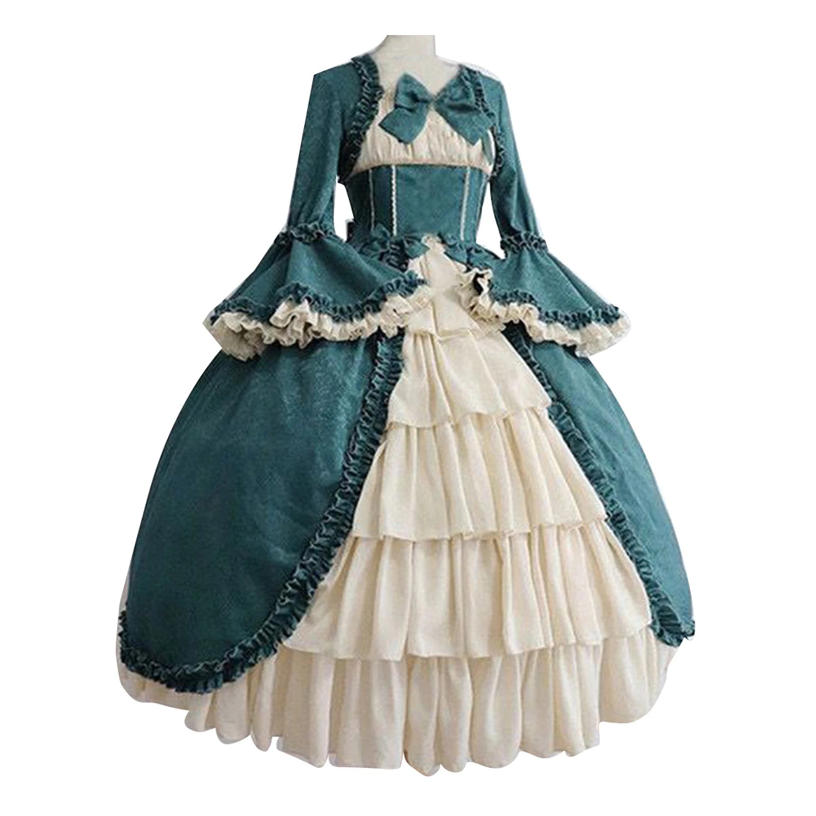 Chic Medieval Square Neck Black Lolita Party Dress - Image 14