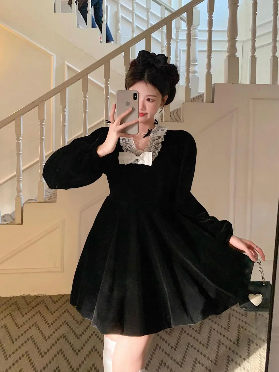 Chic Plus Size Autumn-Winter Black Dress for Curvy Figures - Image 23