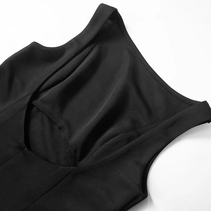 Elegant Backless Mini Vest Dress for Beach Parties - Image 19
