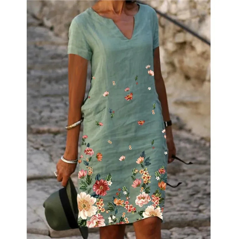 Elegant Vintage Summer Midi Dress for Women - S-5XL - Image 3