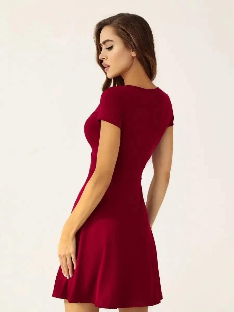 Chic Black V-Neck Mini Dress for Summer Nights - Image 17