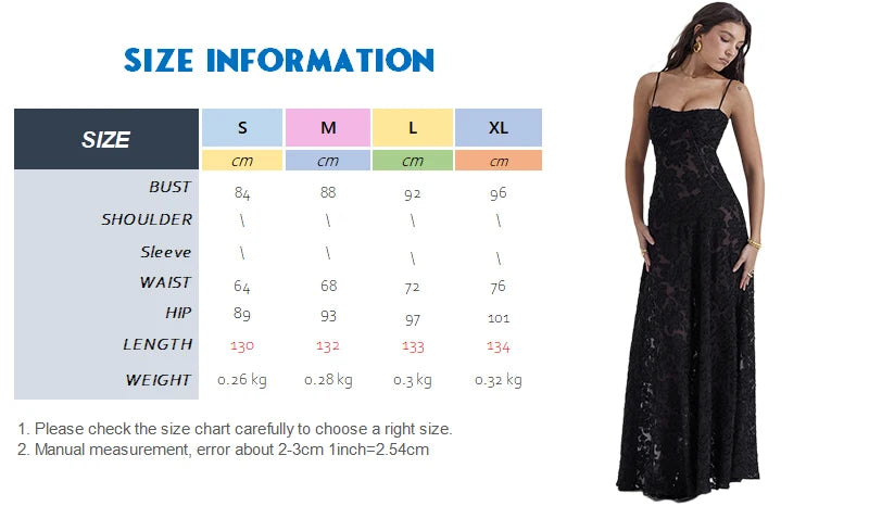 Elegant Boho Sheer Lace Maxi Dress with Spaghetti Straps - Image 13