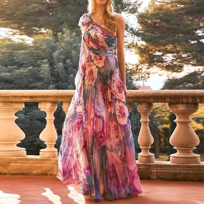 Chic Floral Bohemian High-Waist Summer Dress for Women - Image 4