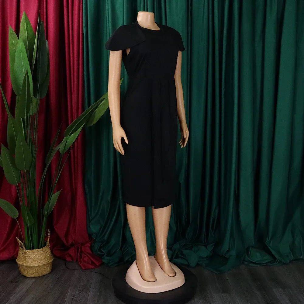 Elegant Solid Sheath Dress for Professional Women - Image 48