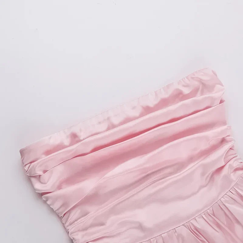 Elegant Off-Shoulder Pleated Mini Dress for Women - Image 16