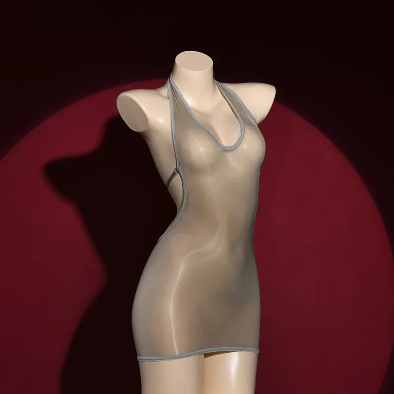 Shiny Backless Micro Mini Dress for Cosplay Fun - Image 14
