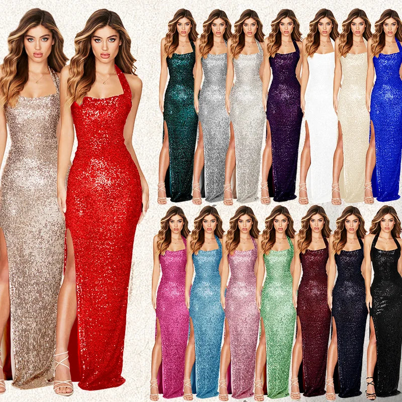 Elegant Criss-Cross Long Sleeve Evening Dress for Women - Image 9