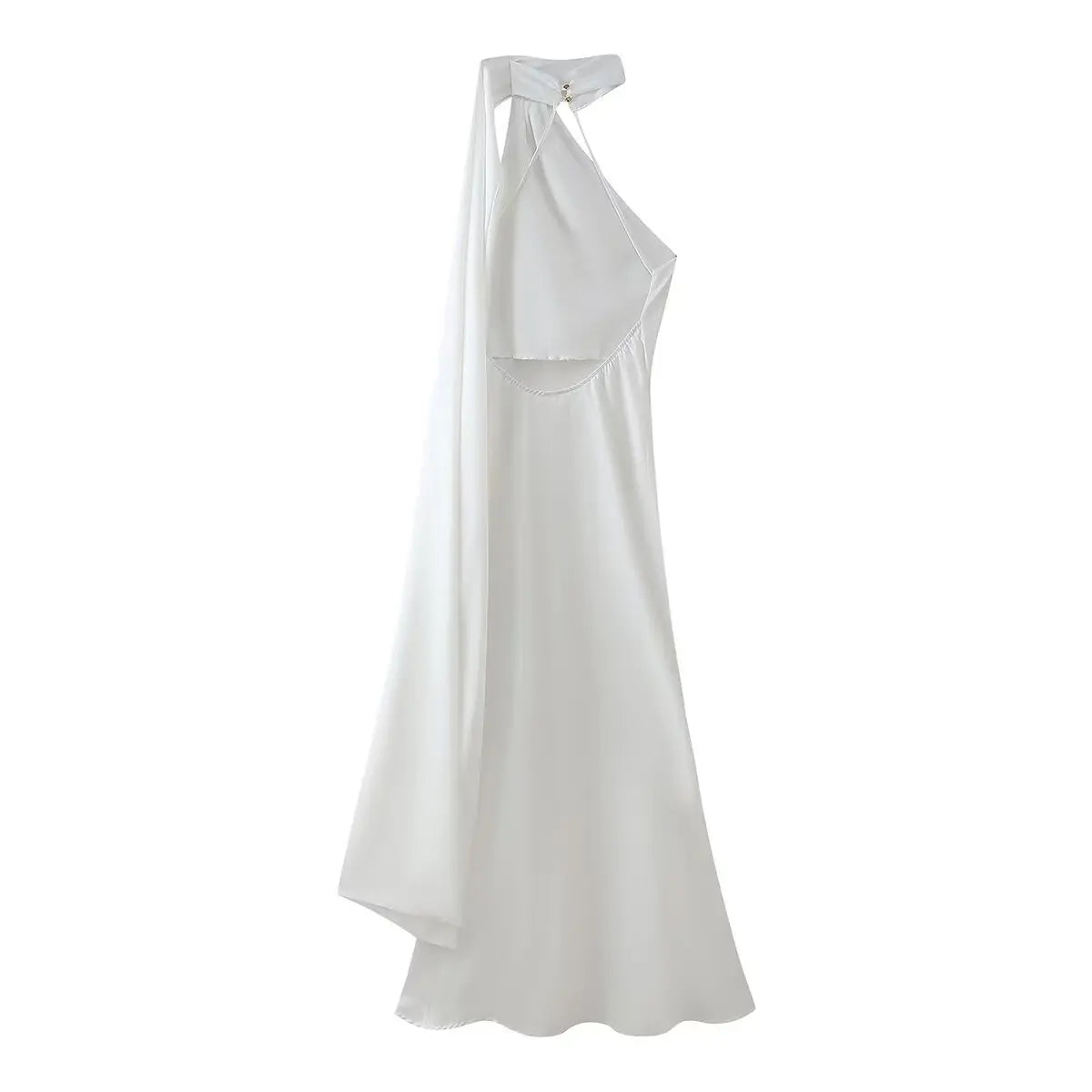 Elegant Asymmetrical Halter Neck Sleeveless Party Dress - Image 9
