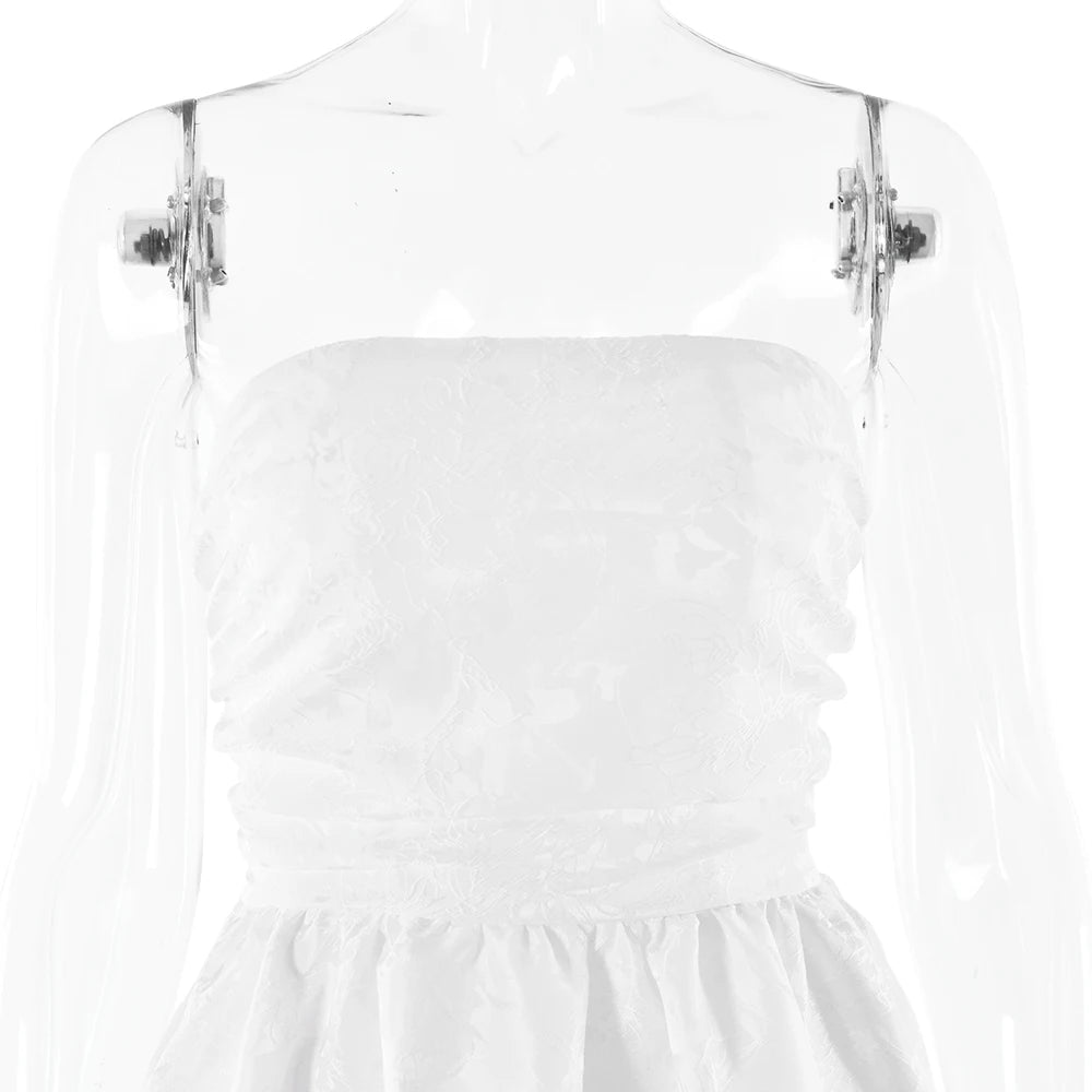 Elegant Strapless Satin Bodycon Dress for Women - Image 16