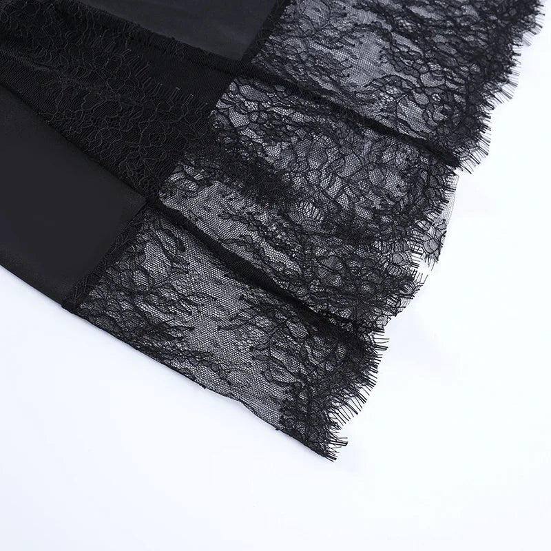 Elegant Black Lace Spaghetti Strap Midi Dress for Date Nights - Image 22