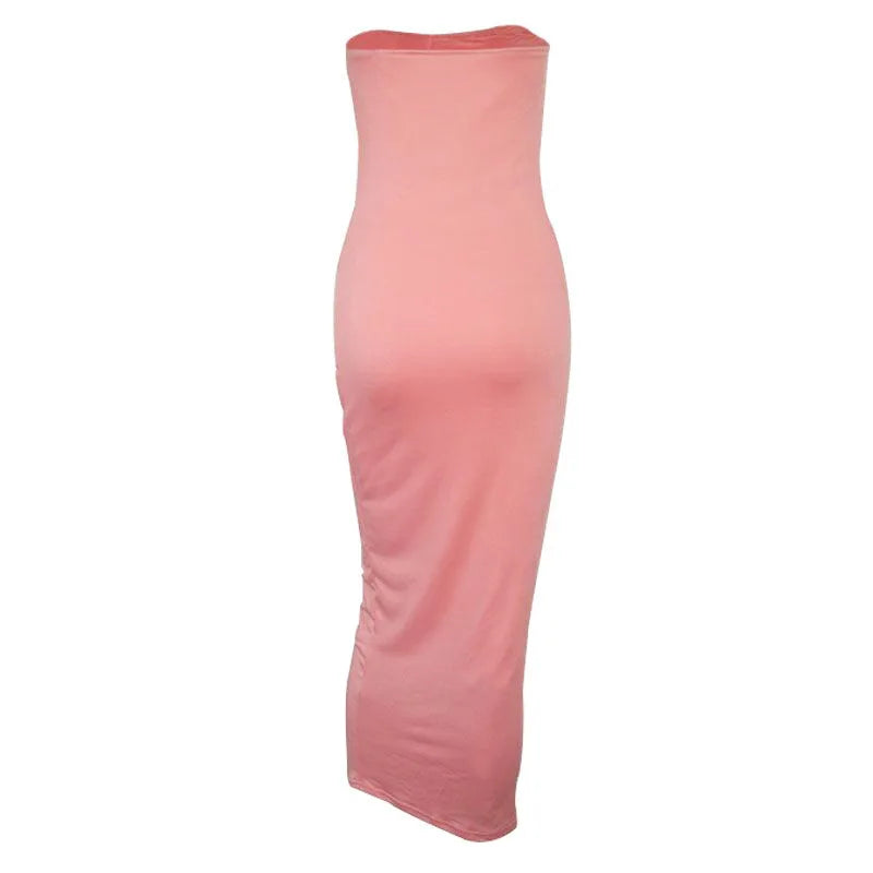 Elegant Plus Size Strapless Bodycon Maxi Dress for Parties - Image 23