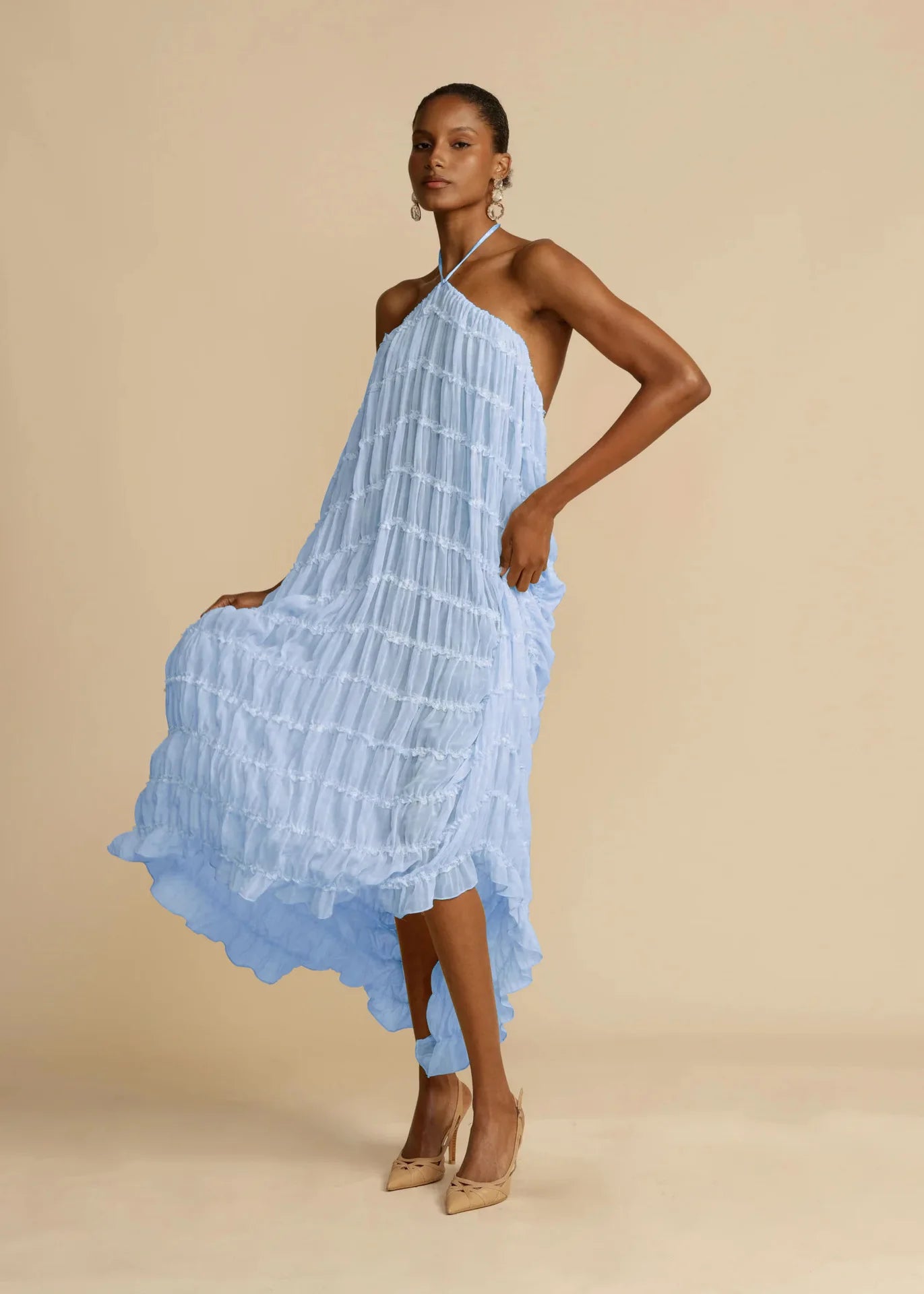 Sexy Backless Mesh Lace-Up Beach Maxi Dress - Image 5