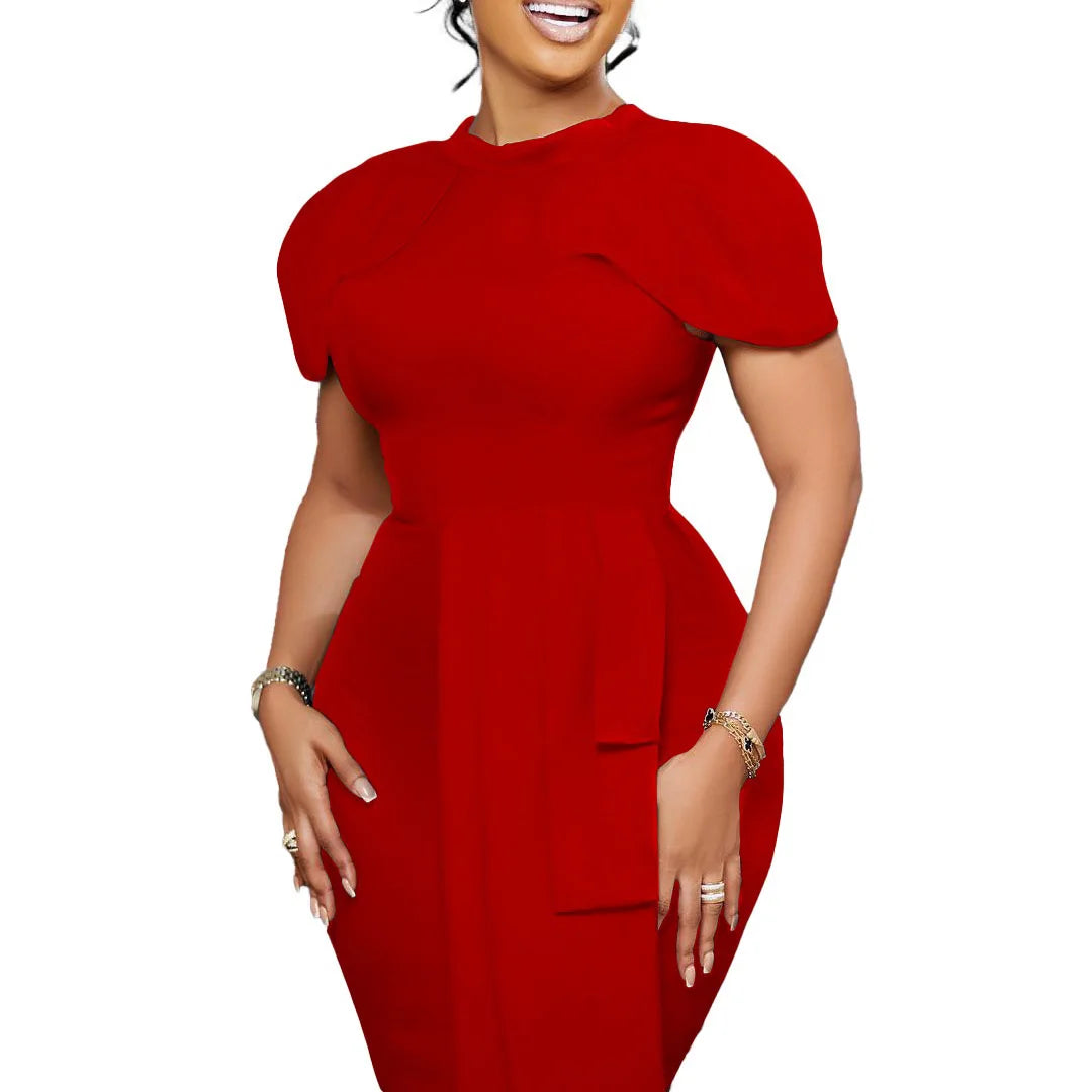 Elegant Solid Sheath Dress for Professional Women - Image 62