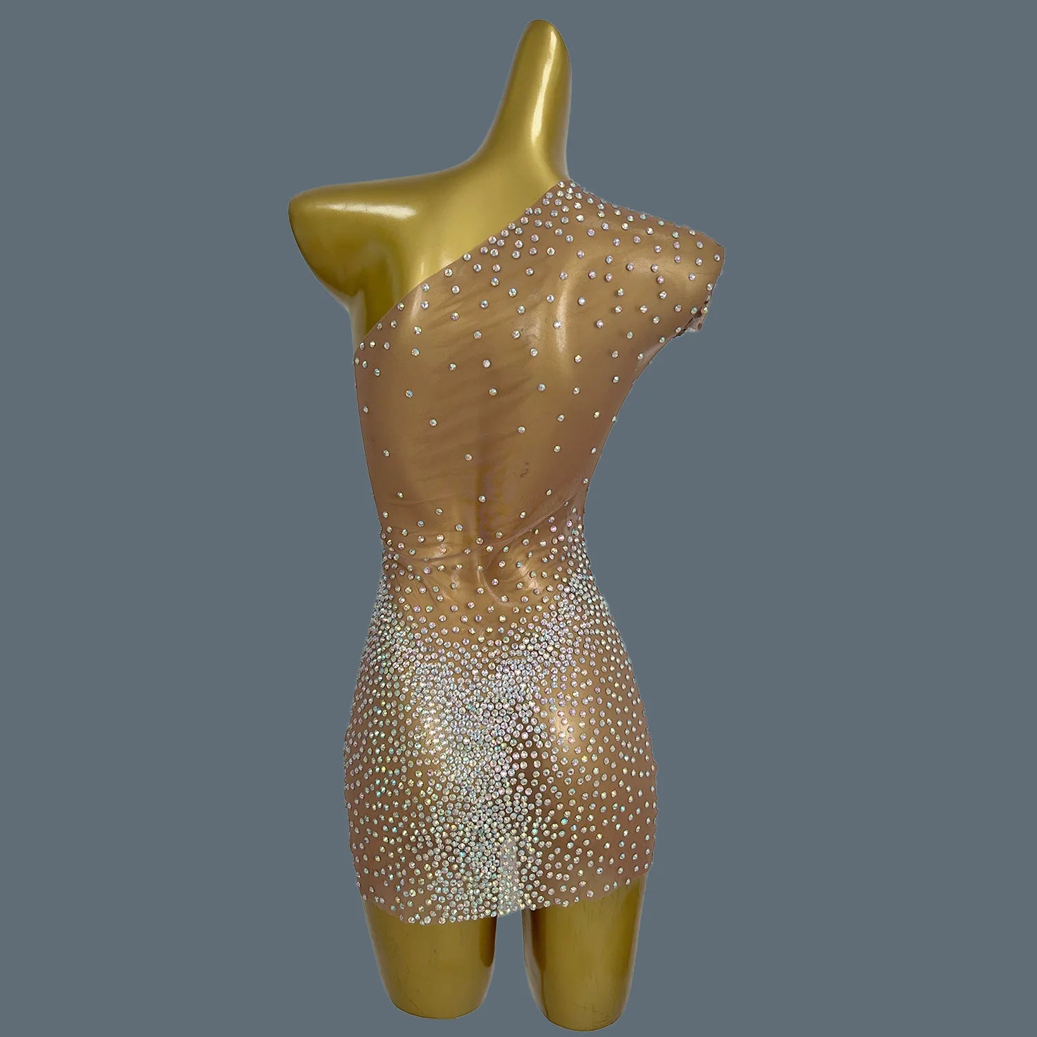 Sparkling One-Shoulder Mini Dress for Birthday Parties - Image 5