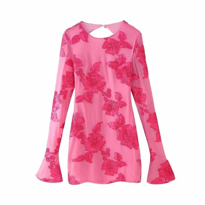 Elegant Backless Printed Mini Dress for Stylish Occasions - Image 12