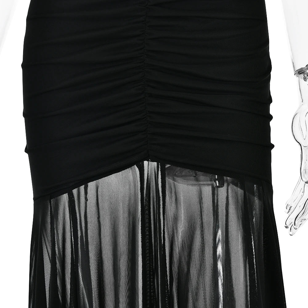 Elegant Off-Shoulder Ruched Maxi Dress for Summer Events - Image 15