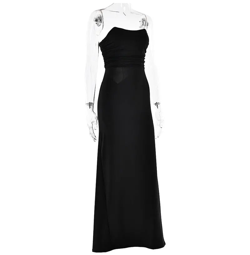 Strapless Lace-Up Maxi Dress for Women - Summer Party Outfit - Image 14
