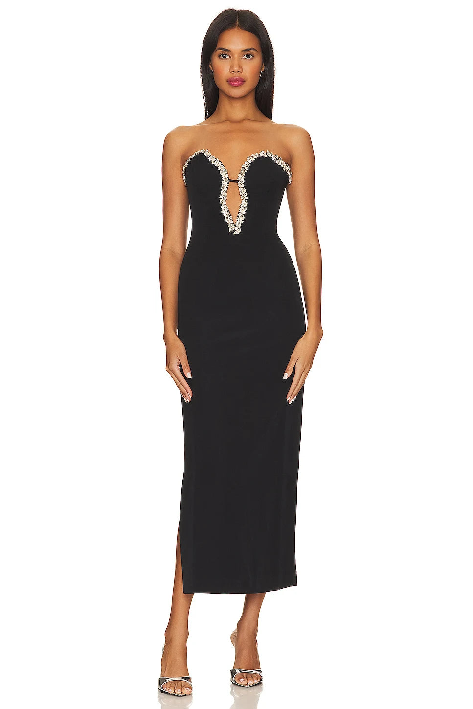 Elegant Strapless Bodycon Dress for Evening Parties