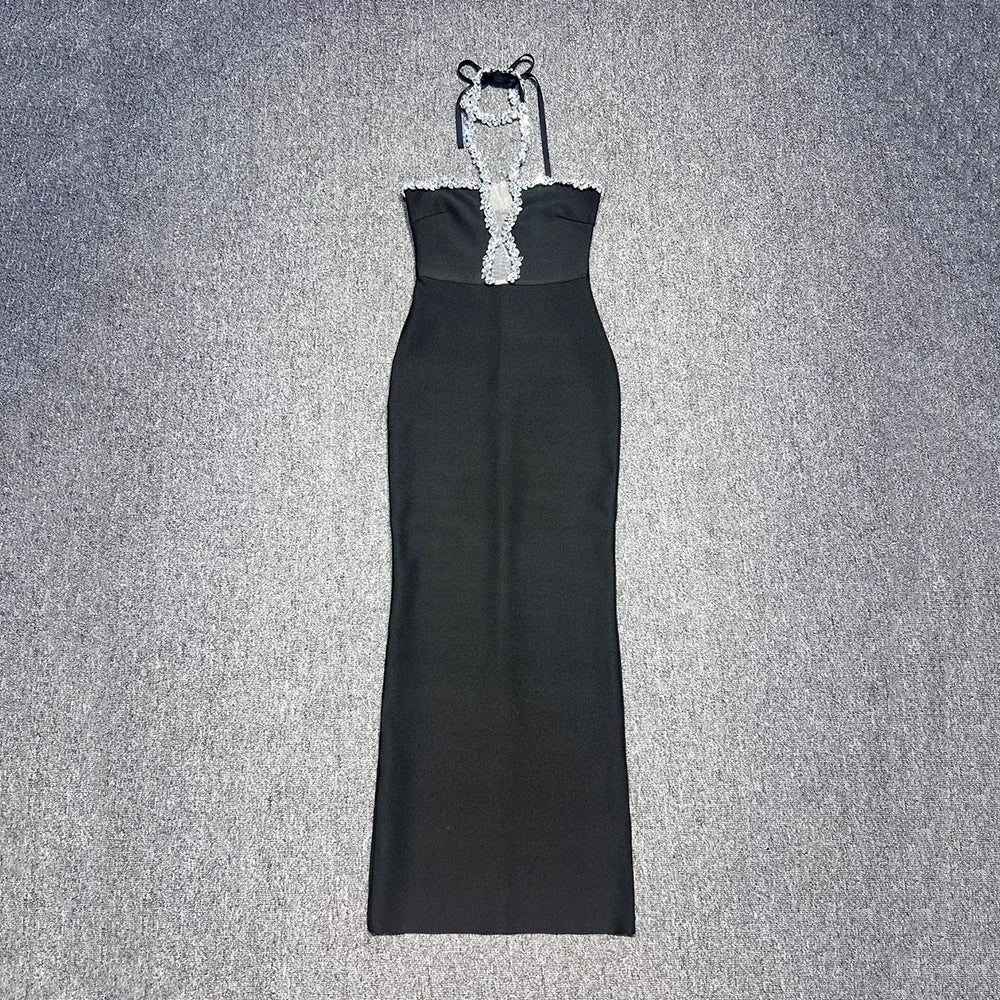 Elegant Black Strapless Bandage Dress for Autumn Events - Image 9