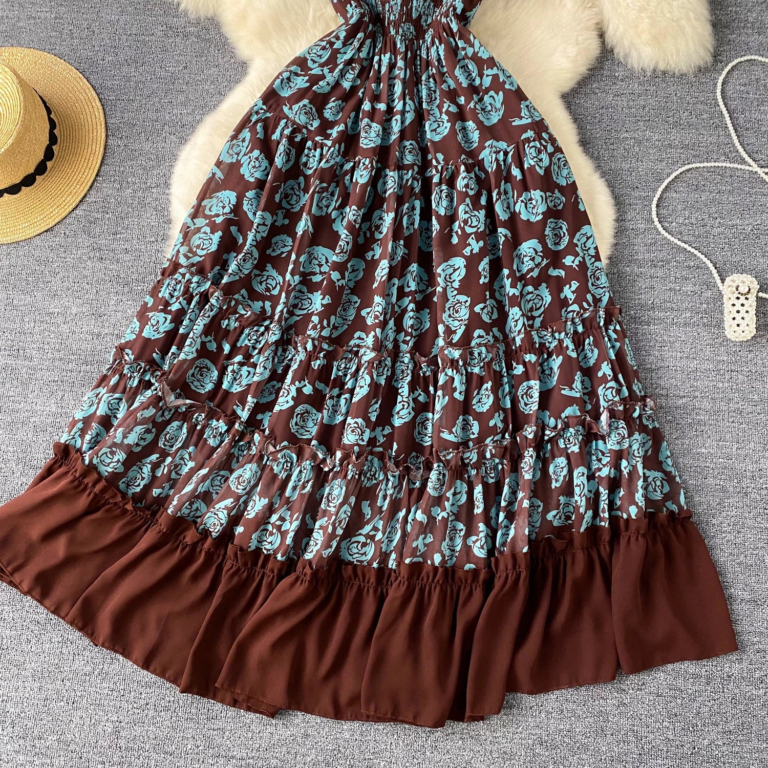 Floral V-neck Summer Beach Dress for Women - Image 20