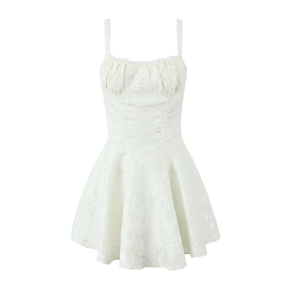 Elegant White Lace Mini Dress for Any Occasion - Image 12