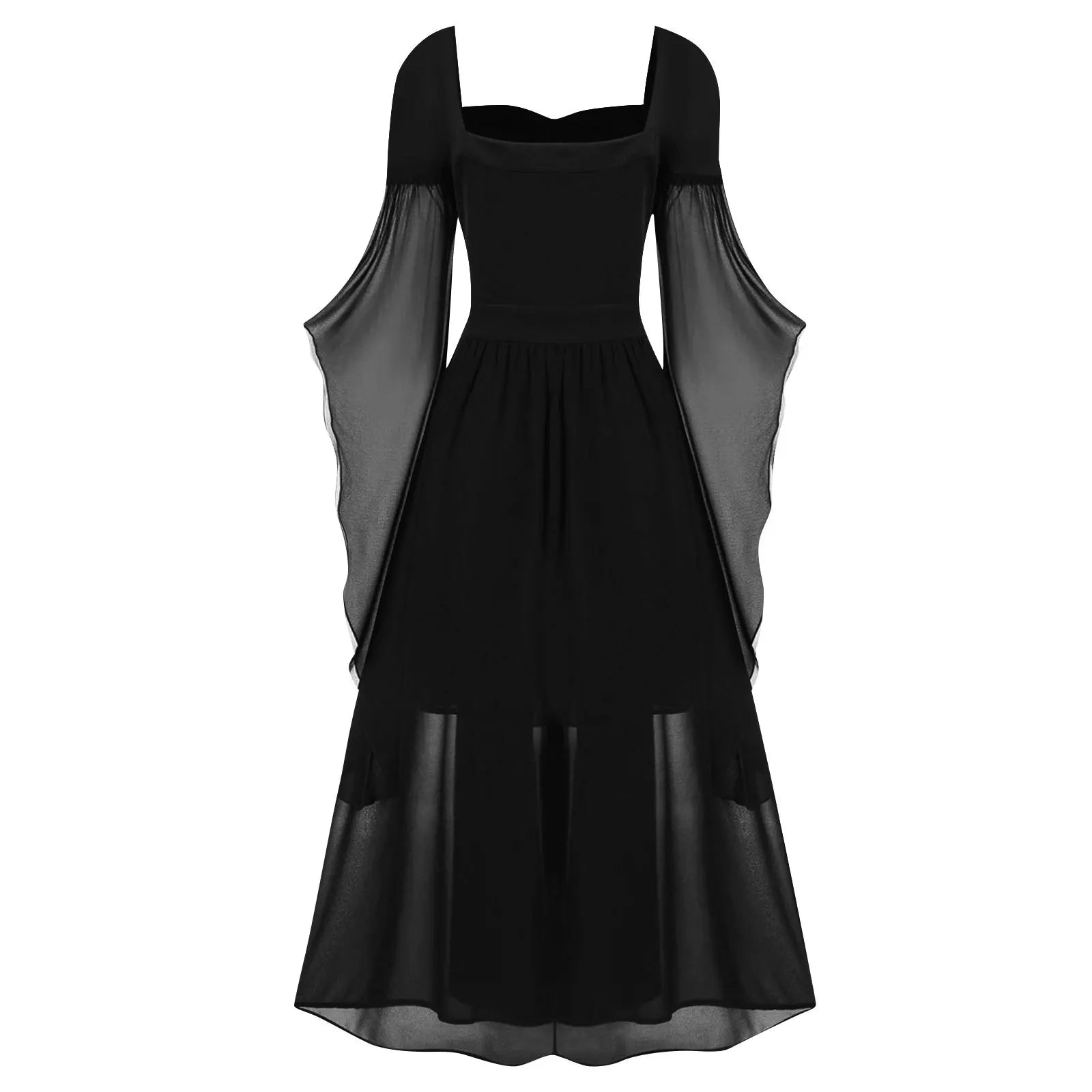 Gothic Off-Shoulder Halloween Witch Maxi Dress for Women - Image 24
