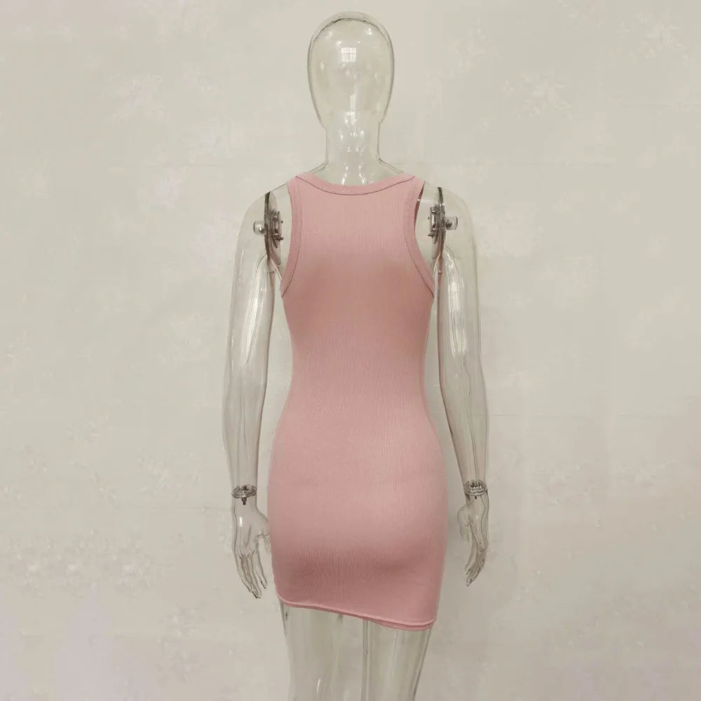 Elegant Sleeveless Bodycon Dress for Club Parties - Image 16