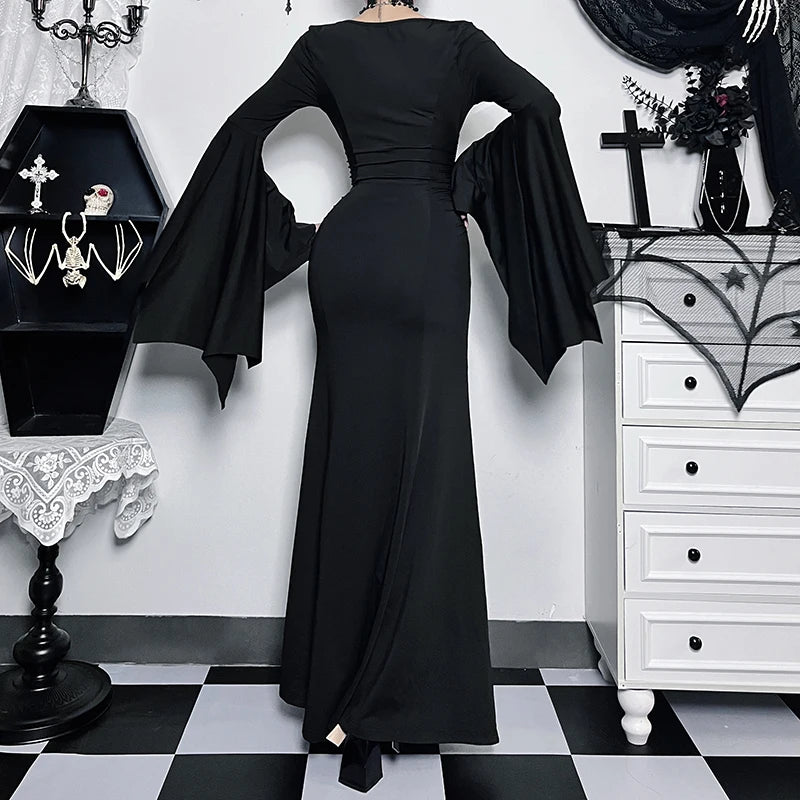 Women's Gothic Long Dress for Daily Outdoor Style - Image 3
