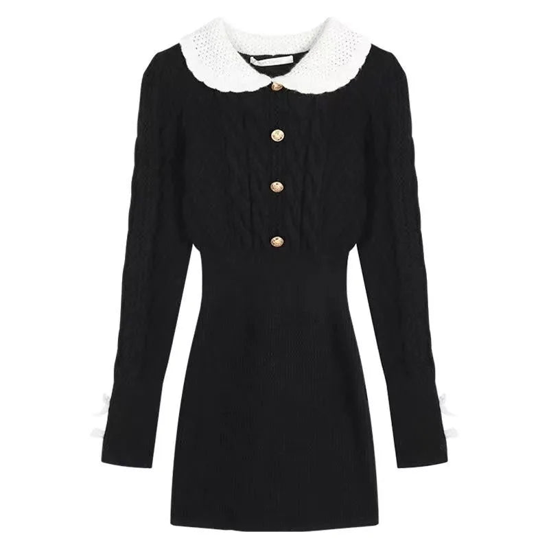 Elegant Red Hooded Knit Dress for Women - Image 24