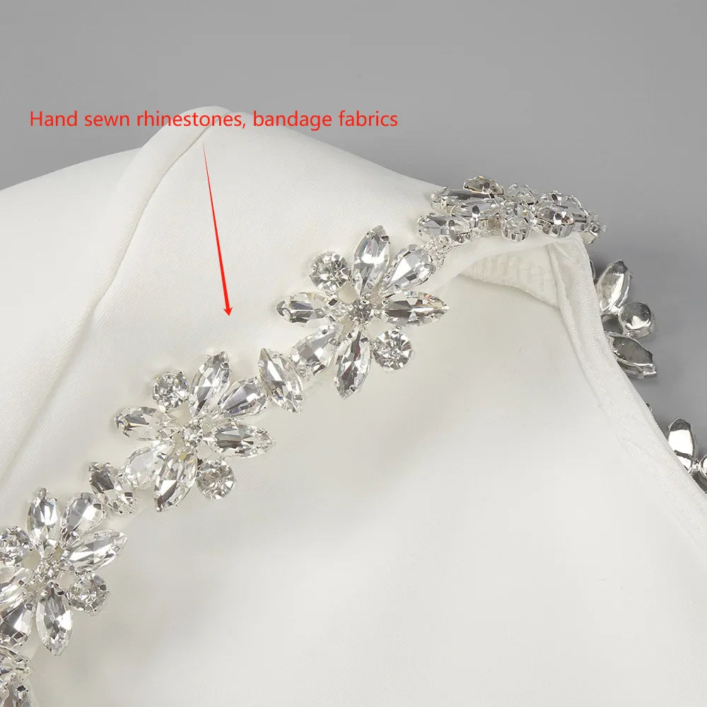 Summer Women's White Square Neck A-line Mini Dress - Image 17
