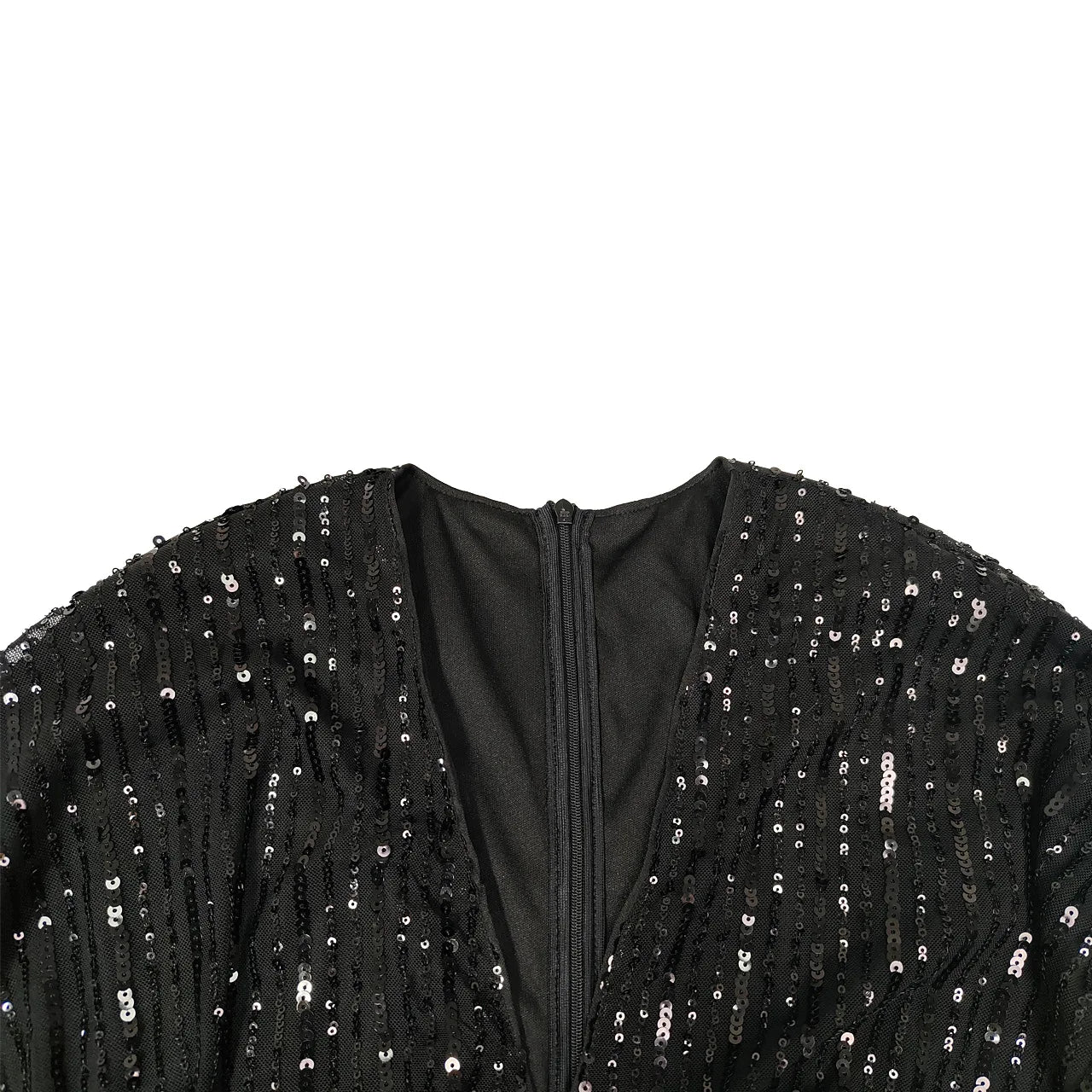 Elegant V-Neck A-Line Sequins Evening Dress for Women - Image 65