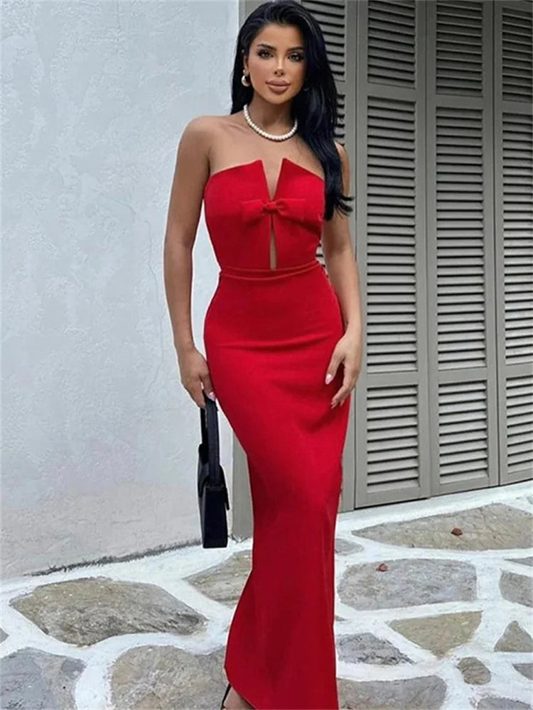 Elegant Off-Shoulder Slim Patchwork Dress for Women - Image 11