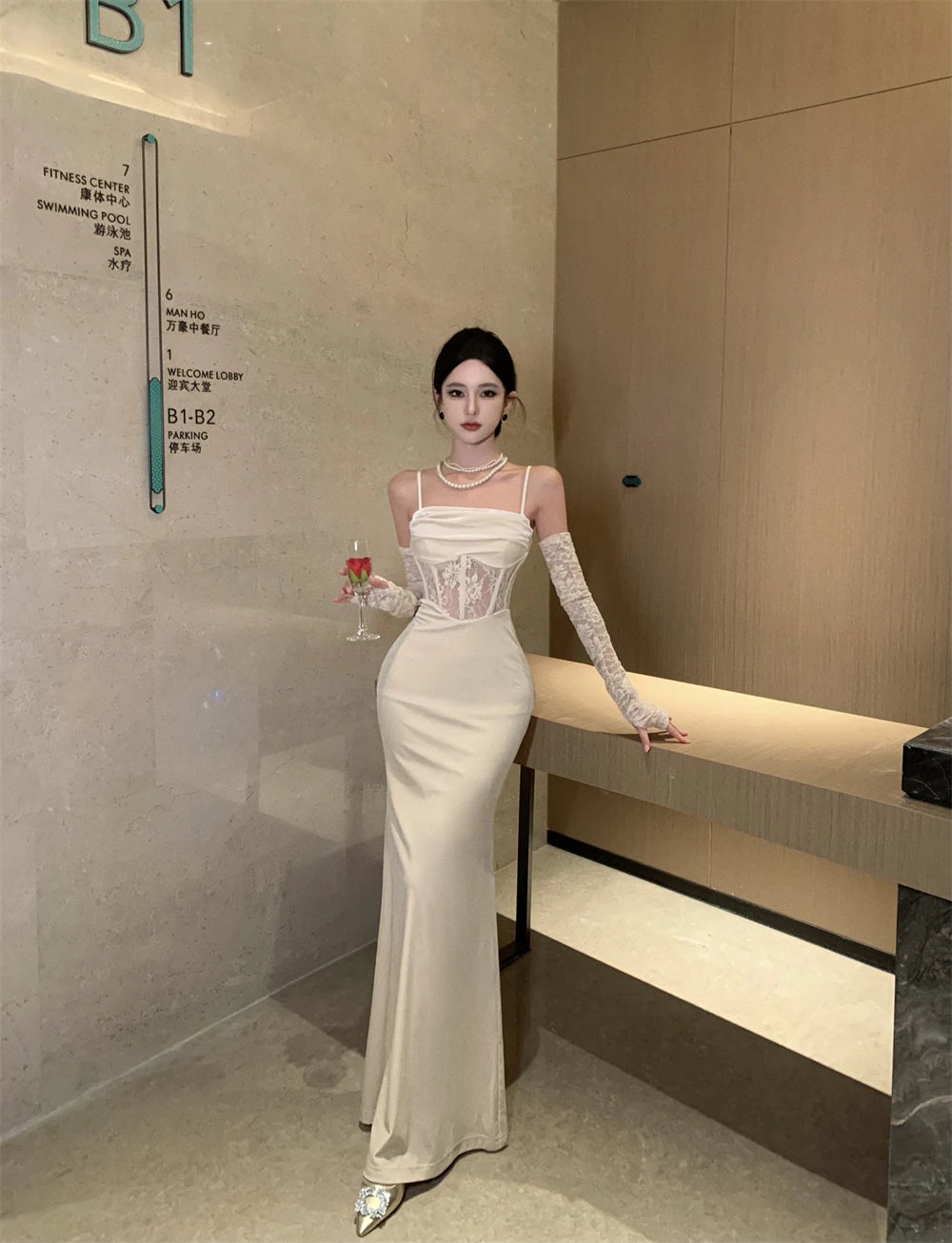 Elegant Spaghetti Strap Bodycon Slim Dress for Women - Image 21