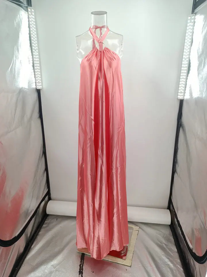 Solid Color Women's Casual Irregular Hem Dress - Image 22