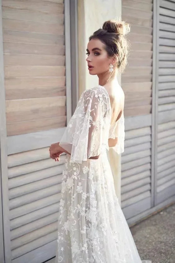 Elegant Deep V-Neck Maxi Dress for Weddings & Events