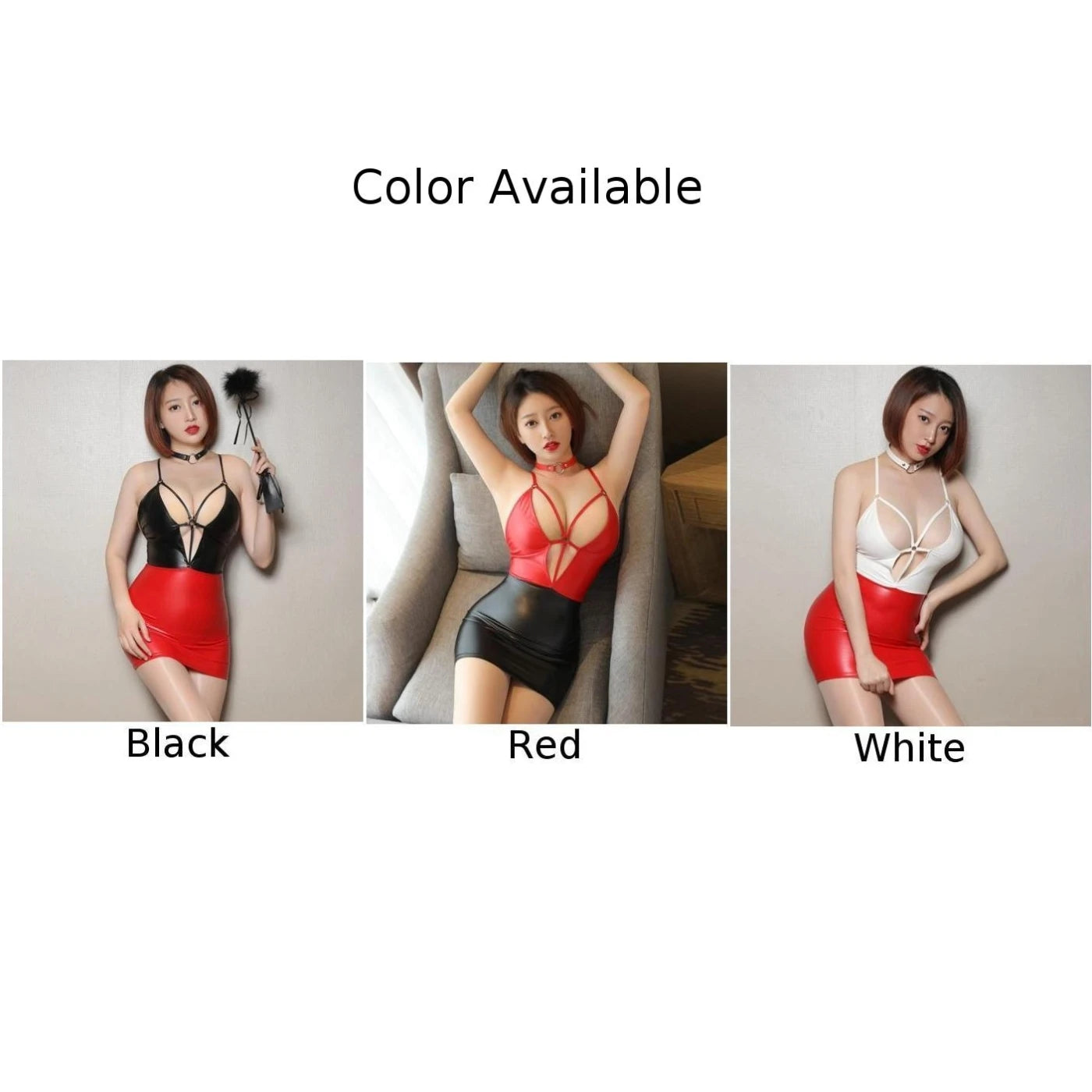 Stylish Deep V-Neck Bodycon Mini Dress for Dancing - Image 3