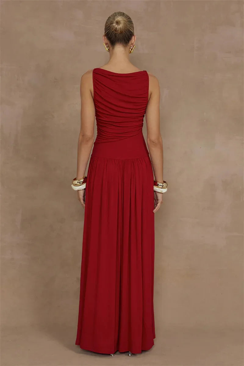 Elegant Sleeveless Maxi Dress for Women – Stylish Ruched Gown - Image 26